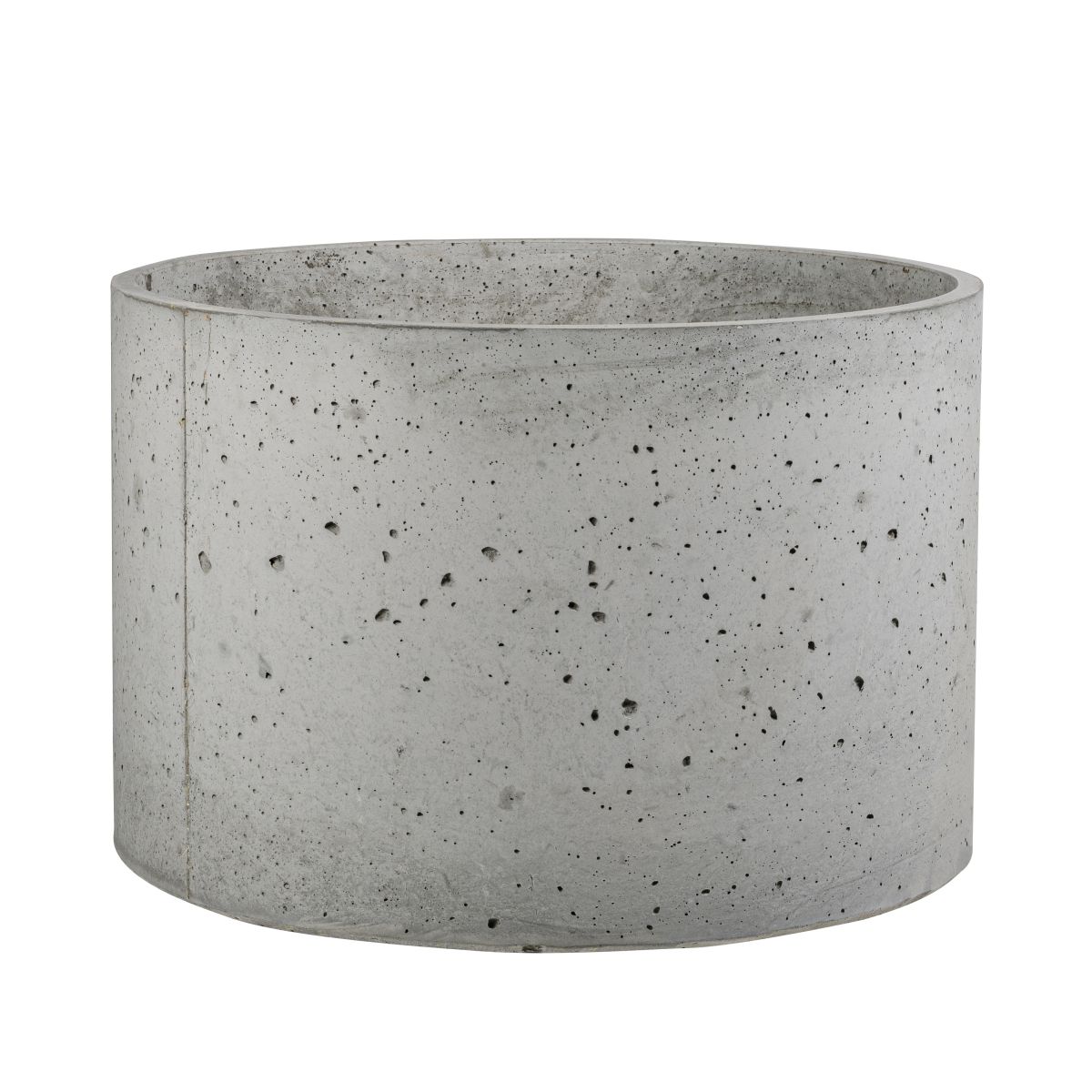 szara okrągła donica z betonu architektonicznego75x50 cm