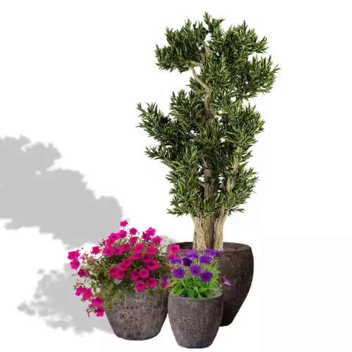 Doniczki ceramiczne ABV SB - zestaw trzech wielkości