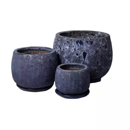 Zestaw trzech wielkości modelu MAB LB niebieska lawa z podstawkami (opcja dodatkowa)