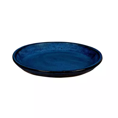 Niebieska podstawka ceramiczna pod donicę