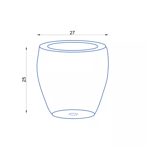 Wymiary doniczki ceramicznej ABV SB 27/25