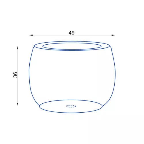 Wymiary doniczki ceramicznej MAB LB 49/36