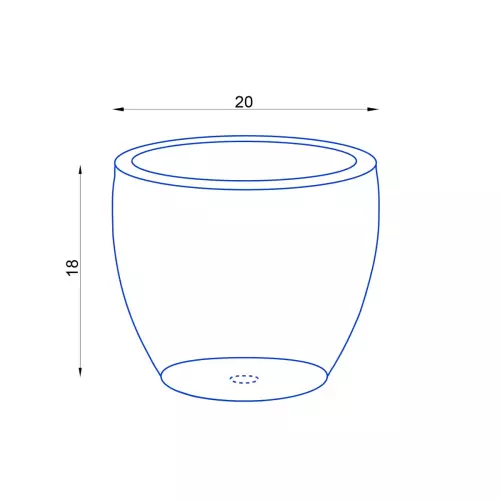 Wymiary doniczki ceramicznej PER MG 20/18