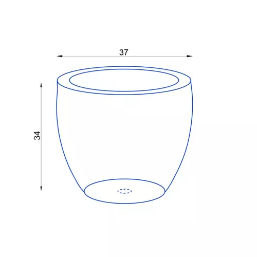 Wymiary doniczki ceramicznej PER MG 37/34