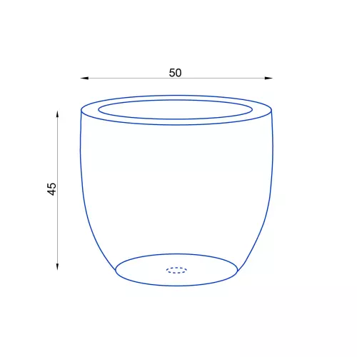 Wymiary doniczki ceramicznej PER MG 50/45