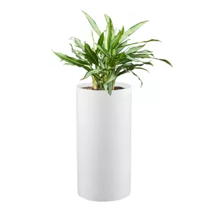 biała okrągła donica 40x60 cm