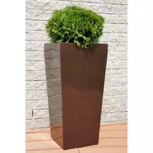 Duża donica D209D w kolorze złoty brąz