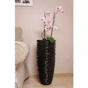 Designerska donica D7087D czarny połysk