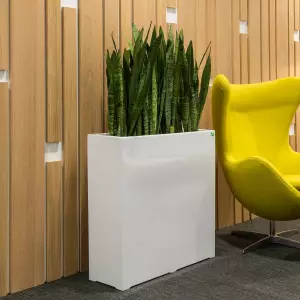 biała prostokątna donica 75x75 cm