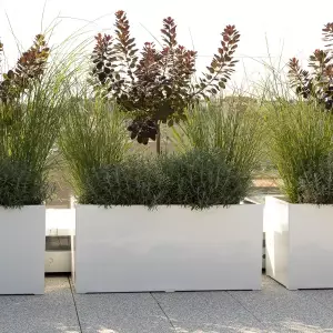 duża donica na taras 100 cm biały mat