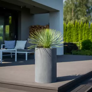 donica tarasowa Ø40x60 cm grafitowy beton