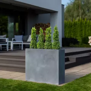 duża wysoka donica na taras 100 cm grafitowa betonowa