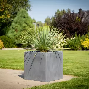 donica na balkon 40x40x40 cm grafitowa betonowa