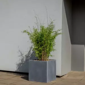 duża donica na taras 60x60 cm grafitowa beton