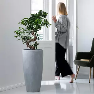 okrąła wysoka donica szary beton 76 cm