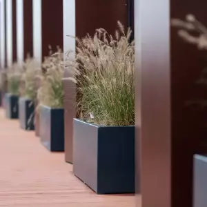 prostokątna donica 100 cm na taras do traw