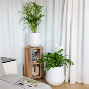 komplet doniczek do domu biały mat