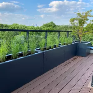 wielkie donice na taras antracyt mat