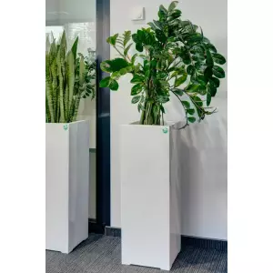 Donica biurowa D973B biały połysk