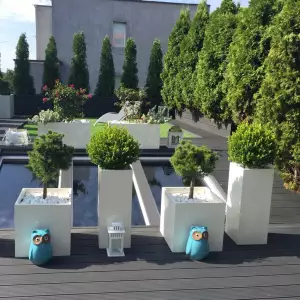 Donica D92B, D273B i D834 w kolorze biały połysk