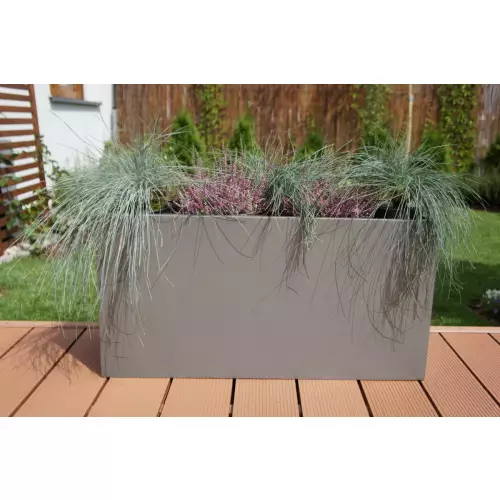 Szara matowa donica na taras - D834