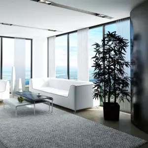 Czarna kwadratowa donica do domu