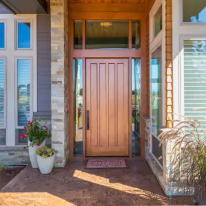 donice betonowe okrągłe przed domem