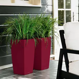 Czerwone donice do biura i do domu