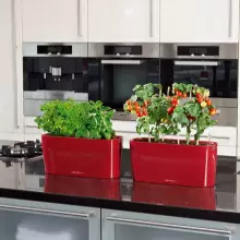 Doniczka Lechuza Delta 10 30/11/13 czerwony scarlet połysk