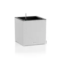 Donica Lechuza CANTO Slatestone Kostka 30 w kolorze jasny szary