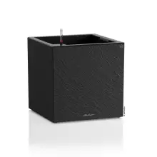 Donica Lechuza CANTO Slatestone Kostka 40 w kolorze ciemny szary