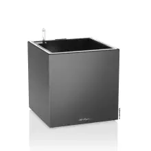 Donica Lechuza CANTO Premium LED Kostka 40 antracyt metalik