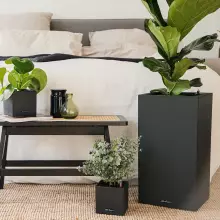 Donica Lechuza CANTO Stone Kolumna 40 grafitowy czarny