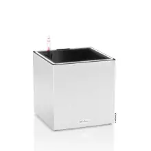 Donica Lechuza CANTO Stone Kostka 30 LED biały kwarcowy