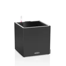 Donica Lechuza CANTO Stone Kostka 30 LED grafitowy czarny