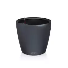 LECHUZA CILINDRO Color 32 - Fioriera A Colonna Con Sistema Di Irrigazione - Grigio Ardesia - 32x56 Cm, 13 Litri - Resistente Al Gelo