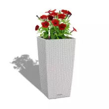 Doniczka Lechuza CUBICO Cottage 30/30/56 jasny szary