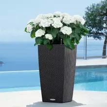 Doniczka Lechuza CUBICO Cottage 30/30/56 granit