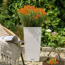 Donica Lechuza CUBICO Cottage 40/40/75 biały