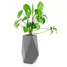 Donica z polietylenu VOLCANO 80 szary