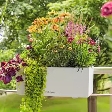 Donica Lechuza BALCONERA Stone 40 biały kwarcowy