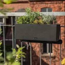 Donica Lechuza BALCONERA Stone 50 grafitowy czarny