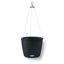 Doniczka Lechuza NIDO Cottage grafitowy czarny