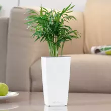 Doniczka Lechuza Mini-Cubi biały połysk