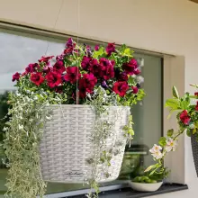 Doniczka Lechuza NIDO Cottage 28 jasny szary