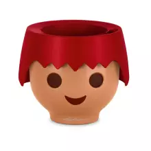 Doniczka dla dzieci Lechuza OJO w kolorze czerwonym
