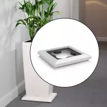 Podstawa na kółkach do donic Lechuza Cubico 30 biały połysk