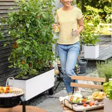 Donica Lechuza TRIO Stone 30 biały kwarcowy