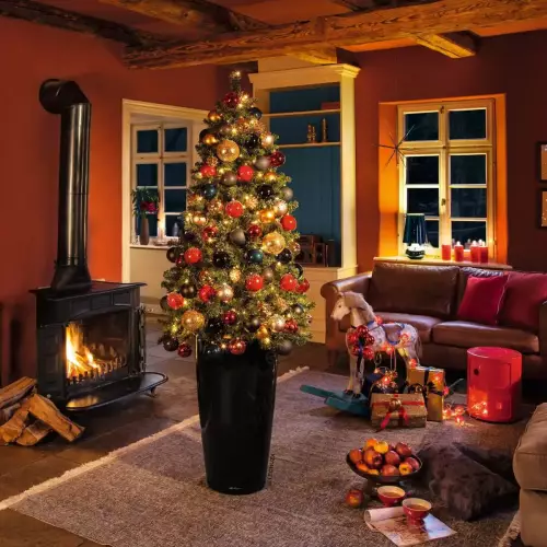 Aranżacja świąteczna z donicą Rondo 40