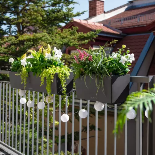 Doniczki BALCONERA Color 100 cm i 40 cm szary łupek